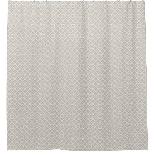 Lattice Print Pattern  Classic Greige Beige Douchegordijn (Voorkant)