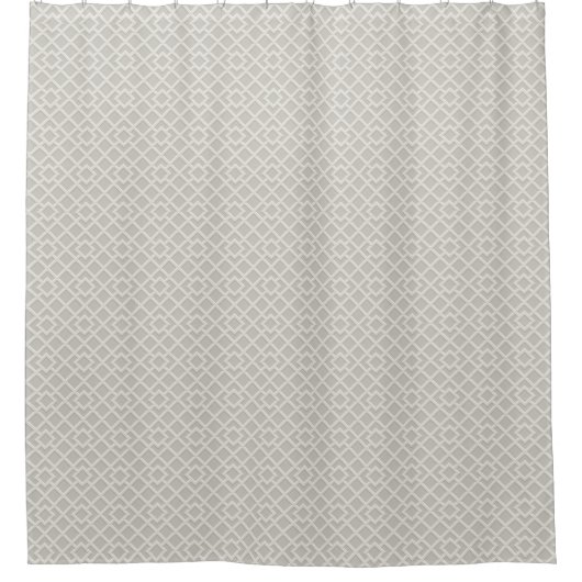 Lattice Print Pattern  Classic Grey Douchegordijn (Voorkant)