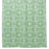 Lattice Quatrefoil Pattern Apple Green Douchegordijn (Voorkant)