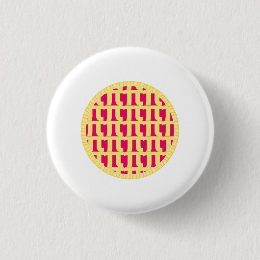 Lattice Raspberry Pie - Pi Day Ronde Button 3,2 Cm (Voorkant)