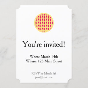 Lattice Raspberry Pie - Pi Day Uitnodiging