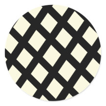 Lattice ronde Stickers (Crème & Zwart)