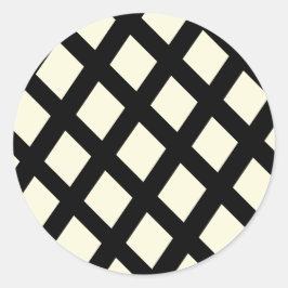 Lattice ronde Stickers (Crème & Zwart)