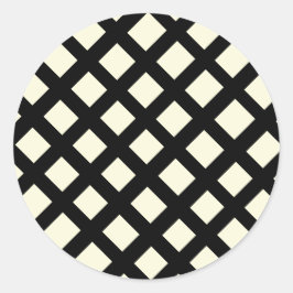 Lattice ronde Stickers (Crème & Zwart)