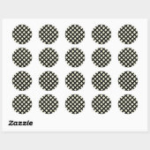 Lattice ronde Stickers (Crème & Zwart) (Vel)