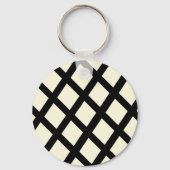 Lattice Sleutelhanger (crème & zwart) (Voorkant)
