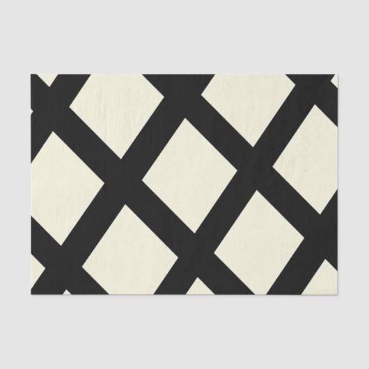 Lattice Tissue Paper (Cream & Black) Tissuepapier (Voorkant)