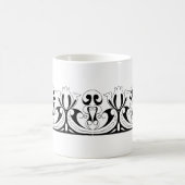 Lattice vormen bladbloempatroon koffiemok (Center)