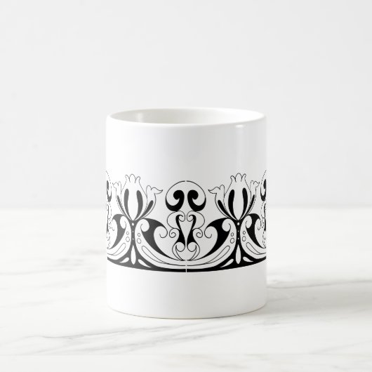 Lattice vormen bladbloempatroon koffiemok (Center)