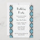 Latticework, Quatrefoil, Trellis, Birthday Party Kaart (Voorkant)