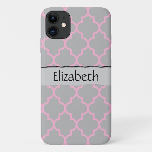 Latticework, Quatrefoil, Trellis, Monogram Case-Mate iPhone Case (Achterkant)