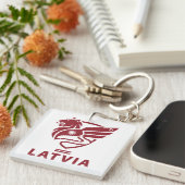Latvia Baltic State Northern Europe Sleutelhanger (Voorkant Rechts)