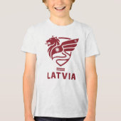 Latvia Baltic State Northern Europe Tri-Blend Shirt (Voorkant)