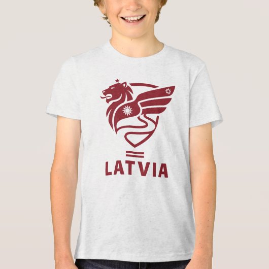 Latvia Baltic State Northern Europe Tri-Blend Shirt (Voorkant)