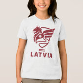 Latvia Baltic State Northern Europe Tri-Blend Shirt (Voorkant)