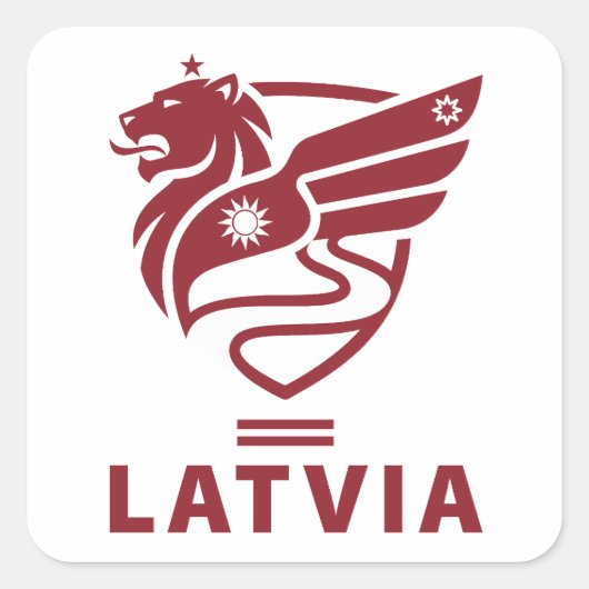 Latvia Baltic State Northern Europe Vierkante Sticker (Voorkant)