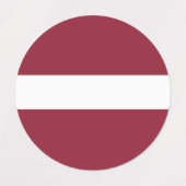 Latvia Flag Emblem Labels (Design 2)