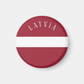Latvia Flag (with editable text) Magneet (Voorkant)