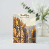Latvia Gauja National Park Travel Briefkaart (Staand voorkant)
