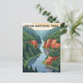 Latvia Gauja National Park Travel Briefkaart (Staand voorkant)