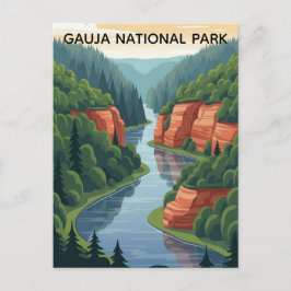 Latvia Gauja National Park Travel Briefkaart