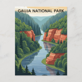 Latvia Gauja National Park Travel Briefkaart