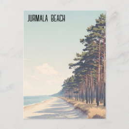 Latvia Jūrmala Beach Travel Briefkaart