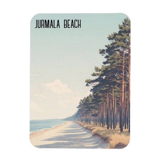 Latvia Jūrmala Beach Travel Magneet (Verticaal)