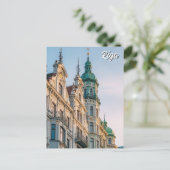 Latvia Riga Art Nouveau Travel Briefkaart (Staand voorkant)
