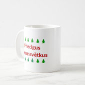 latvian priecigus ziemassvetkus koffiemok (Voorkant links)