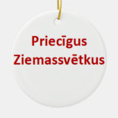 latvian priecigus ziemassvetkus Ornament (Voorkant)