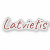 Latvietis Sticker (Voorkant)