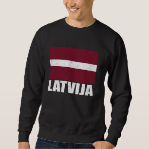 Latvija Flag Grunge Souvenir Letland Trui