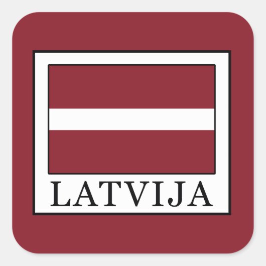 Latvija Vierkante Sticker (Voorkant)
