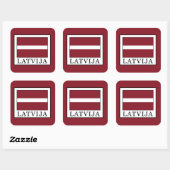 Latvija Vierkante Sticker (Vel)