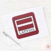 Latvija Vierkante Sticker (Envelop)