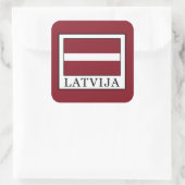 Latvija Vierkante Sticker (Tas)
