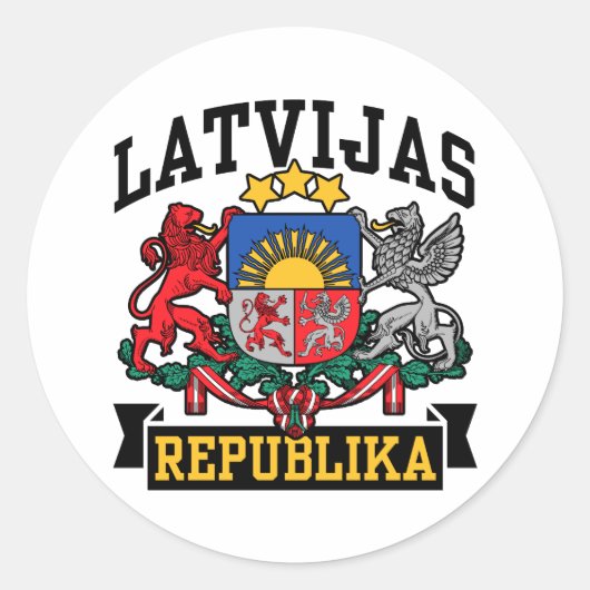 Latvijas Republika Ronde Sticker (Voorkant)