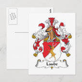 Laube Family Crest Briefkaart (Voorkant / Achterkant)