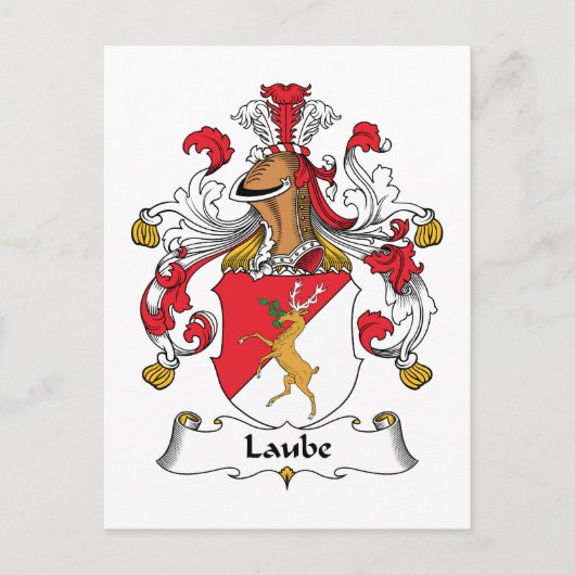 Laube Family Crest Briefkaart (Voorkant)