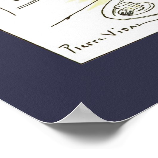 L'Auberge des Adret ~P. Vidal ~*Mat-kleur wijzigen Poster (Hoek)