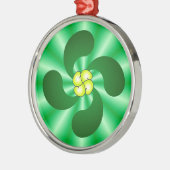 Lauburu Baskenkreuz Basque cross Metalen Ornament (Links)