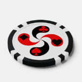 Lauburu Baskische Cross Spade Heart Diamond Club Pokerchips (Enkel)