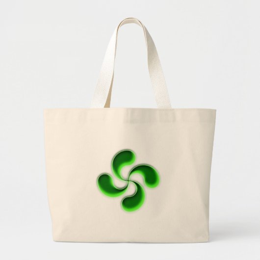 lauburu baskisches Kreuz basque cross Grote Tote Bag (Voorkant)