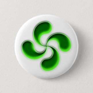 lauburu baskisches Kreuz basque cross Ronde Button 5,7 Cm