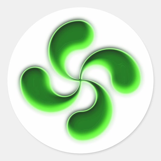lauburu baskisches Kreuz basque cross Ronde Sticker (Voorkant)