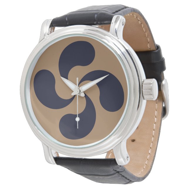Lauburu-symbool Horloge (Gekanteld)