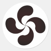 Lauburu-symbool Ronde Sticker (Voorkant)