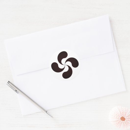 Lauburu-symbool Ronde Sticker (Envelop)