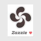 Lauburu-symbool Sticker (Vel)